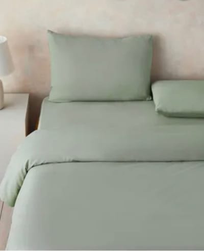 Lubna Home Dekbedovertrekset 240x220/200cm LITS-JUMEAUX KATOENSATIJN 83 DRAAD 2XKUSSENSLOOP 60X70 CM GROEN