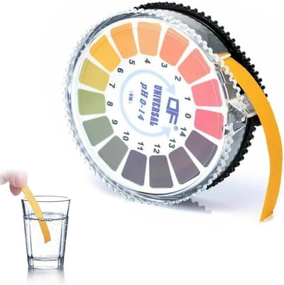 Universele pH-teststrips - pH-papier - pH-strip - pH-test - pH-waarde - volledig bereik 0-14 - 5 m/rol - pH-strip voor urine - waterkwaliteitstest - zuur-base balans