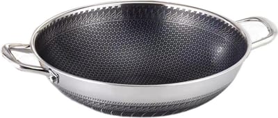 Cheffinger Wokpan met Deksel - 32cm - RVS - Honingraat - Inductie