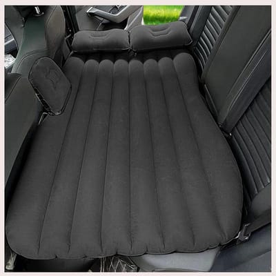 Auto Luchtbed - Reisbed Opblaasbaar - Comfortabel Slapen - Innovatieve Beschermingsbarrière - 138 cm x 85 cm - Zwart