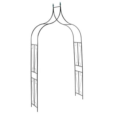vidaXL Tuinboog 142x37x275 cm ijzer donkergroen
