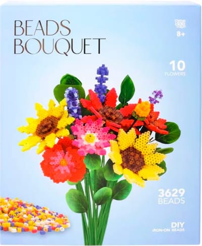 Ruby Toys Beads Bouquet Strijkkralen - 10 verschillende bloemen - 3629 strijkkralen