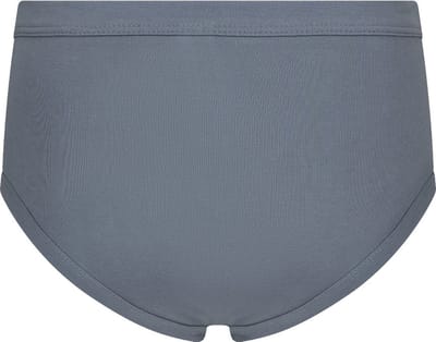 2-pak heren slips met gulp antraciet - Grijze katoenen heren onderbroeken met sluiting - Antracite / XL
