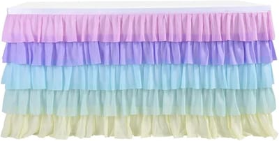 Tafelrok van tule - Tafelkleed decoratie - Feestelijke aankleding - Robuust en elegant - 77 x 275 cm - Chiffon