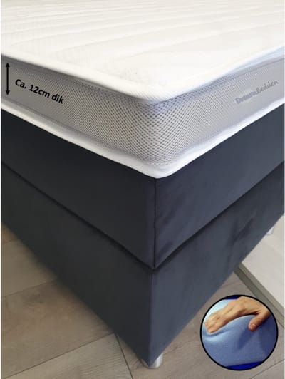 Topper 130x220 - Prestige Aegis - 2-zijdig - HR60 Koudschuim - Nasa Traagschuim - Anti Allergie - Ca. 12cm dik - All Seasons topmatras
