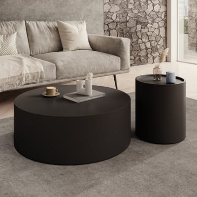 Meubella - Mesa - Salontafel set van 2 - Zwart