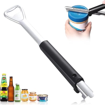 Moeiteloze Artritis Potopener - 3-in-1 Multifunctionele Fles- en Dekselopener voor Senioren