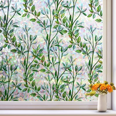 ZRSS® Raamfolie Glas in Lood - Zelfklevend - Decoratieve Folie - Privacy Glas - Anti UV - Zonder Lijm - 44,5 x 200 cm