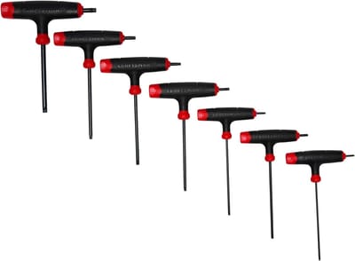 Torx Sleutelset - Inbussleutels T-greep - Koppel Toepassingen - Kogeluiteinden Kantelhoek - 7 Delig - Zwart Veelkleurig