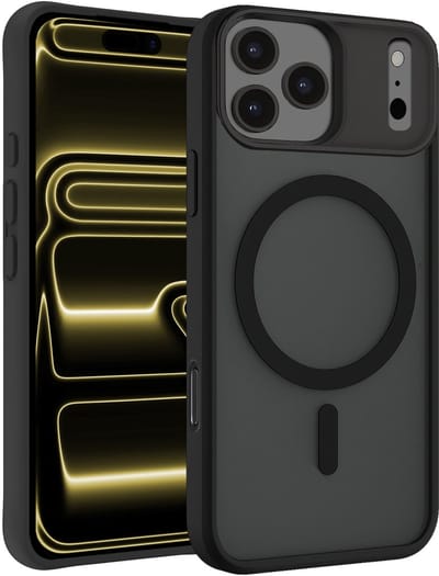 Hoesje - Geschikt voor Apple iPhone 17 Pro - Magsafe Compatible - Sterk & Shockproof - Back Cover - Shock Proof Case - Telefoon Hoes Shockproof - Telefoonhoesjes - Zwart