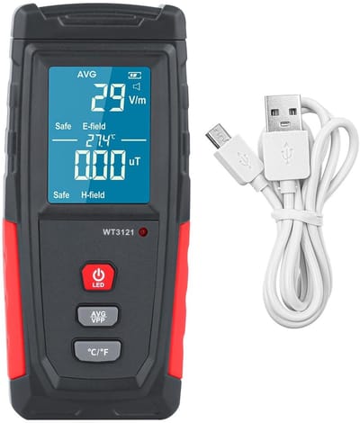 OmGoods - Dailygoody - Elektromagnetische Veld Straling Detector - EMF Meter - Handheld en Oplaadbaar - Draagbaar Ontwerp - Voor Binnen en Buiten - Voor Huizen .