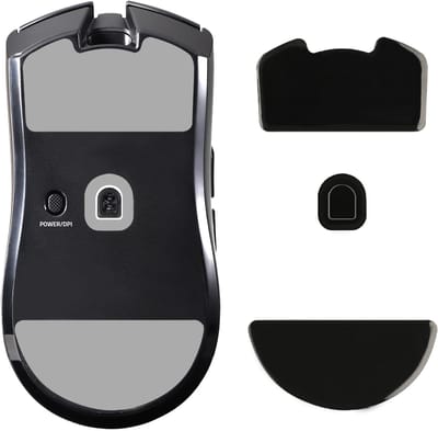 kwmobile muis voeten sticker geschikt voor Razer Viper V3 Pro - Computermuis glijder - Stickers in zwart
