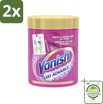 Vanish Oxi Advance - Vlekkenverwijderaar Poeder - Zonder Bleek - Gekleurde Was - 840 Gram - Voordeelverpakking - 2 stuks - Vlekkenverwijderaar - Wasbooster