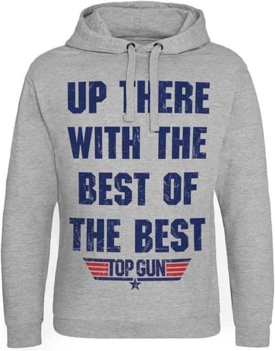 Top Gun Hoodie/trui -S- Up There With The Best Of The Best Grijs