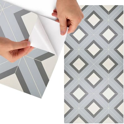 Tulup Meubelfolie - Geometrisch patroon Meubelfolie - 75x150 cm - Grijs Meubelfolie - Meubel Wrap Folie - Geometrische Meubelfolie - Plakfolie Meubels - Keuken decoratie - Geometrie