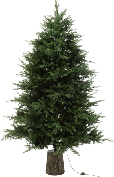 J-Line decoratie Kerstboom - kunststof - groen - LED lichtjes