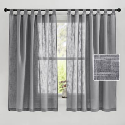 Dailygoods- Gordijnen Kant en Klaar - 2 Panelen - Semi-transparant - Ademend - 100% Polyester - 140B x 160H cm - Raamdecoratie