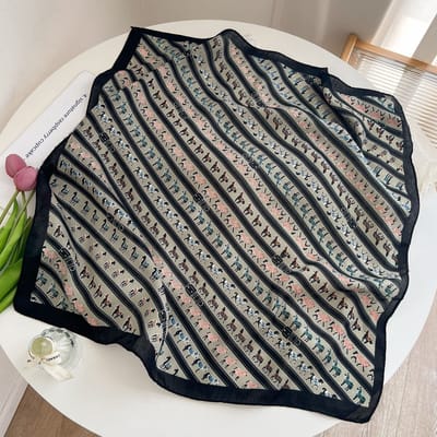 Zijden sjaal-stijl zijden sjaal voor dames - Kleurblokkenprint - Fris en delicaat - Decoratieve shawl over shirts-SJ0215 Benut je gevoel voor mode optimaal!