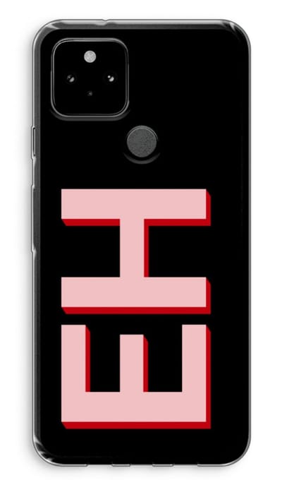 Gepersonaliseerd - Case Company® - Hoesje geschikt voor Google Pixel 5 hoesje - Monogram - Soft Cover Telefoonhoesje - Bescherming aan alle Kanten en Schermrand