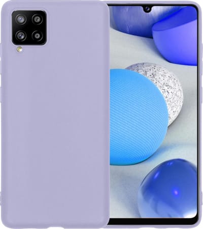Hoesje - Geschikt voor Samsung Galaxy A42 - Sterk & Shockproof - Siliconen Case - Hoes Cover - Telefoonhoes - Lila