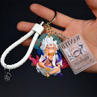 Anime One Piece Gear 5 Luffy Figuur Hanger Sleutelhanger Poppetje Hanger Speelgoed Decoratie Cadeau Mooi Ontwerp Duurzaam white