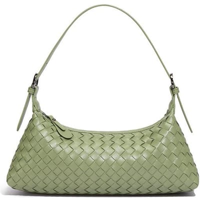 Handtas, Zomerse Geweven Tas voor Meisjes, High-end Gevoel, Enkelbandige Crossbody Tas, Veelzijdige en Modieuze Handtas van een Fee beige