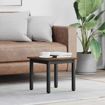vidaXL - Salontafel - Rook - Eik - 40 - x - 40 - x - 36 - cm - Bewerkt - hout