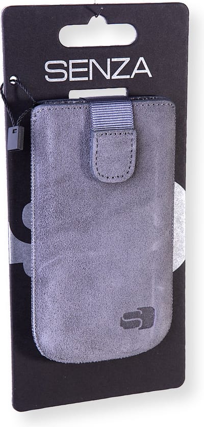 Hoesje - Senza - Slide Serie - Echt Leer Insteekhoes - Grijs - Hoesje Geschikt Voor