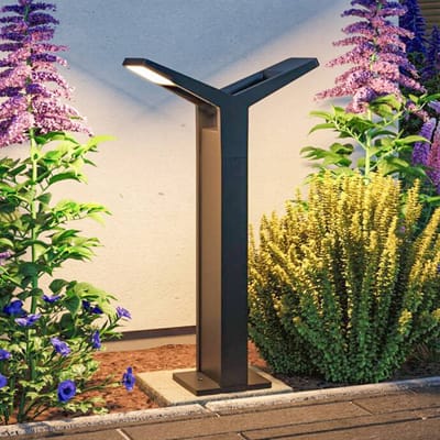 LED-bolderlamp Juntea IP44 585 mm 3000K 2x12,5W 2x800lm 230V Antraciet Aluminium