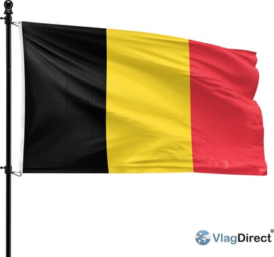 VlagDirect - Belgische vlag - België vlag - 150 x 225 cm - XL vlag.