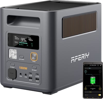 AFERIY AF-P180 Draagbare Powerstation 1024Wh LiFePO4 Batterij – 1800w - UPS - Solar - Voor Camping & Camper