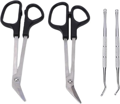 Teennagelschaar Lange Steel - Nagelschaar Voetverzorging - Nauwkeurig Knippen - Roestvrij Staal Schuine Snijder - 18 cm Lengte - Zilver