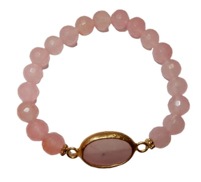 Rozenkwarts Goud Opleg Armband