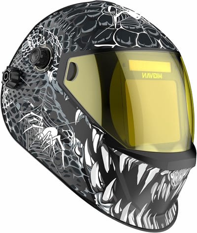 Automatische Lashelm - Lasmasker - Precisiewerk Lassen - Ultra-HD True-Color - 100x82mm XL Zichtveld - Zwart