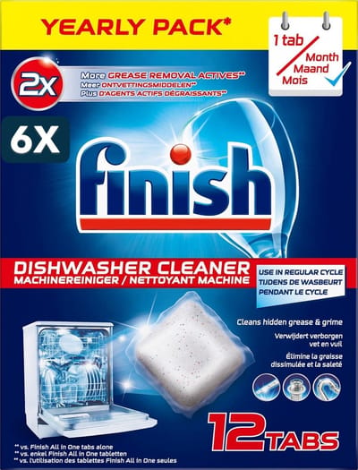 6 x Finish Machinereiniger Tijdens de Wasbeurt - 12 Stuks