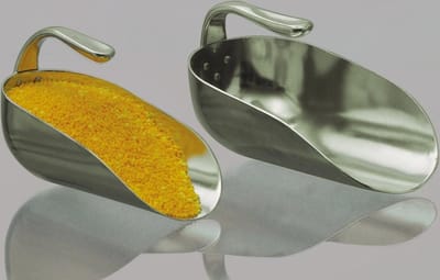 Wilesco - pelletschep - aluminium - handvat easy - voerschep - meelschep - 1,5 ltr.