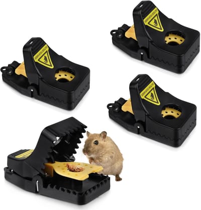Store_7 - Muizenvallen - Herbruikbare muizenvallen - Veilig en efficiënt - 4-pack - Vallen voor binnen en buiten - Geschikt voor keuken en tuin