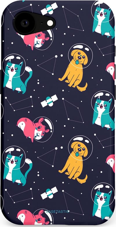 Casetastic Hoesje Geschikt voor Apple iPhone 16e Magsafe - Stijlvolle Beschermende Duo-layer Case - Sterrennacht Dieren