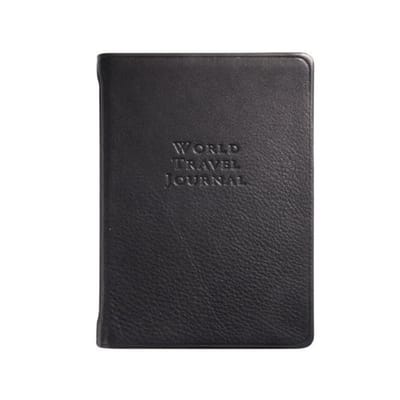 Reisdagboek Leer - Journal Kalfsleer - Herinneringen Vastleggen - Echt Kalfsleer - 6 inch - Zwart