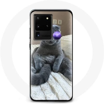 Case voor Samsung Galaxy S20 Ultra Cat met paarse bril