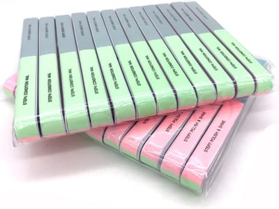 DW4Trading 6-voudige Nagelvijl - Manicure Blok - Multicolor - 12 Stuks