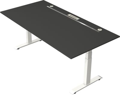 Kerkmann - Zit sta bureau Move Boost 4 - 200x100cm - antraciet-wit