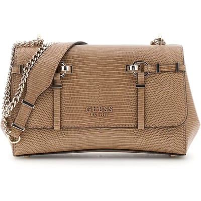 GUESS schoudertas Leona Convertible Xbody Flap Black zwart