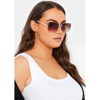 Yours Zonnebril Met Metalen Frame In Goudsize One Size
