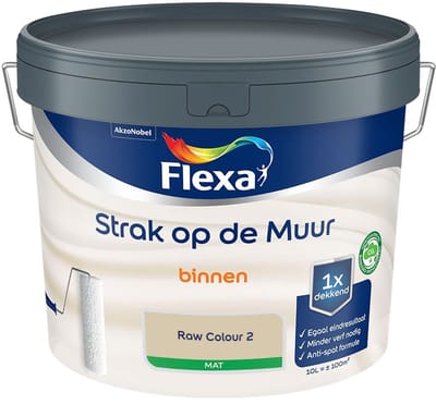 Flexa - Strak Op De Muur Binnen Mat - Raw Colour 2 - Mengverf - 10 L