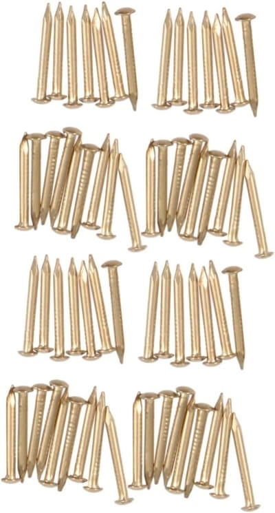 Meubel Spijkers - Decoratie Nagels - Klusprojecten Uitvoeren - Massief Messing - 200 Stuks - Messing