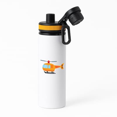 Hacebo® - Helicopter waterfles met draaidop oranje - Piloot - Helicopterpiloot - piloot - rotorvliegtuig - water fles - 850ML