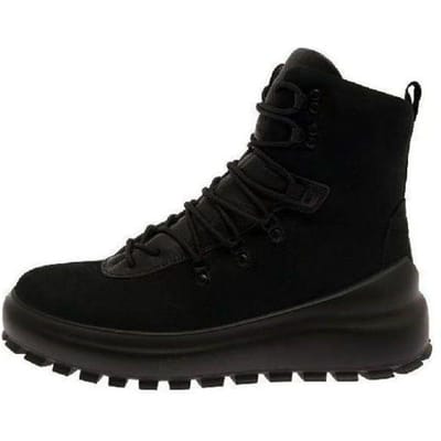 Stone Island Suède Leer Ronde Neus Vetersluiting Enkellaarzen Herenlaarzen Zwart 77FWS0404V0029 40 black