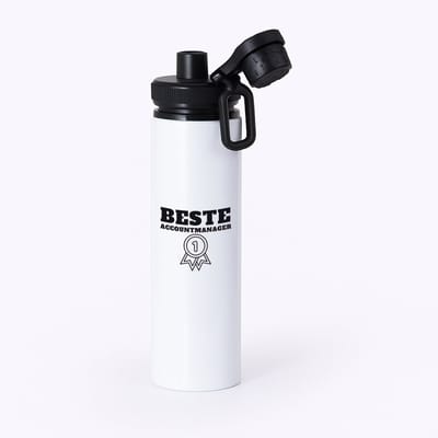 Hacebo® - Beste accountmanager waterfles met draaidop zwart - Beste accountmanager - collega - welkom - afscheid - water fles - 850ML