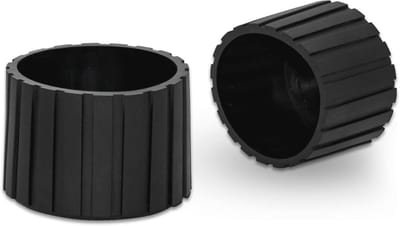 Zwarte Rond 45mm Stoelpoot Beschermers - 4 Stuks